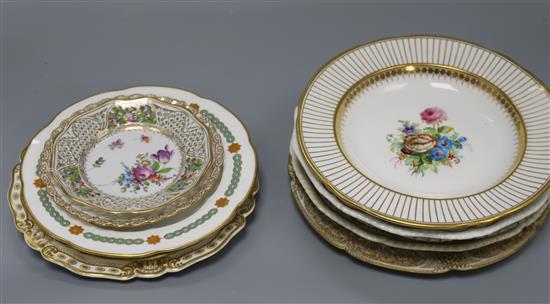 A collection of decorative plates,